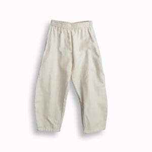 undyed cotton trousers