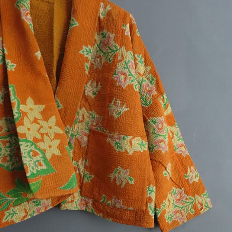 Kantha fabric jacket