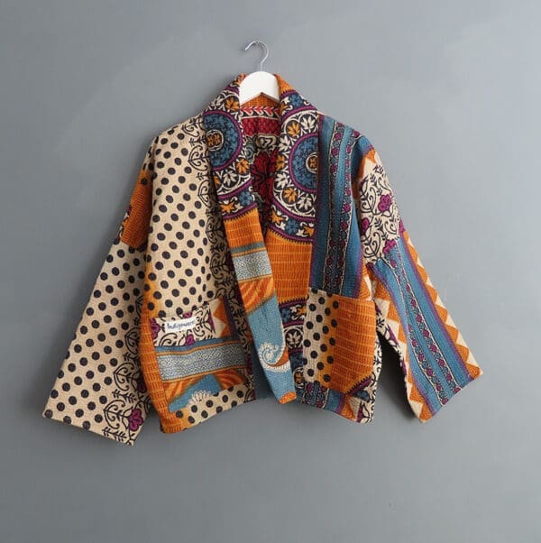 short kantha jacket