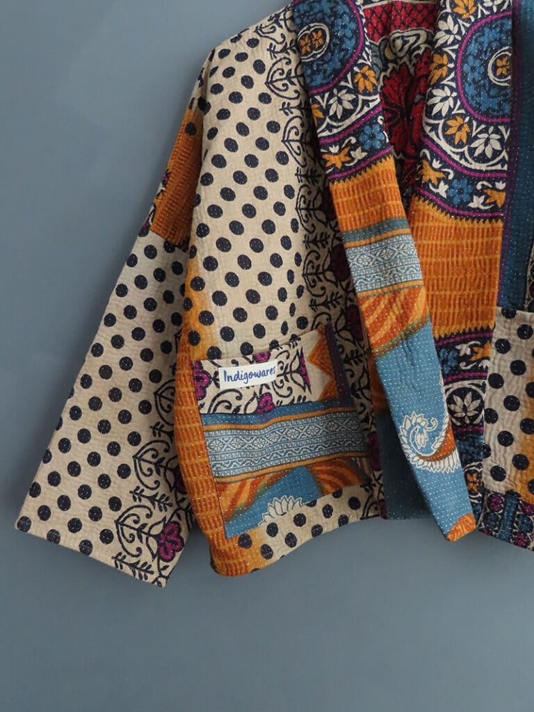 short kantha jacket